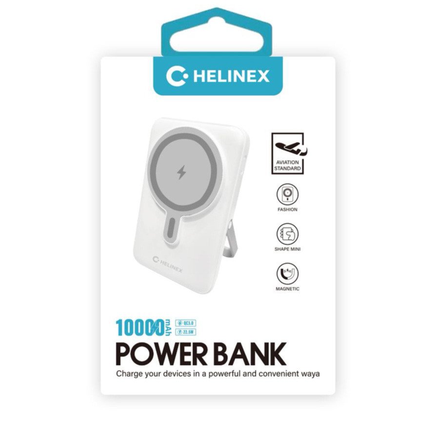 HELINEX SHAPEMINI Magnetic Powerbank – 10000mAh Wireless Charging im Aviation-Design
