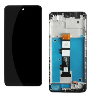Helinex Moto G22 - LCD Display Complete with Frame ORG - Black